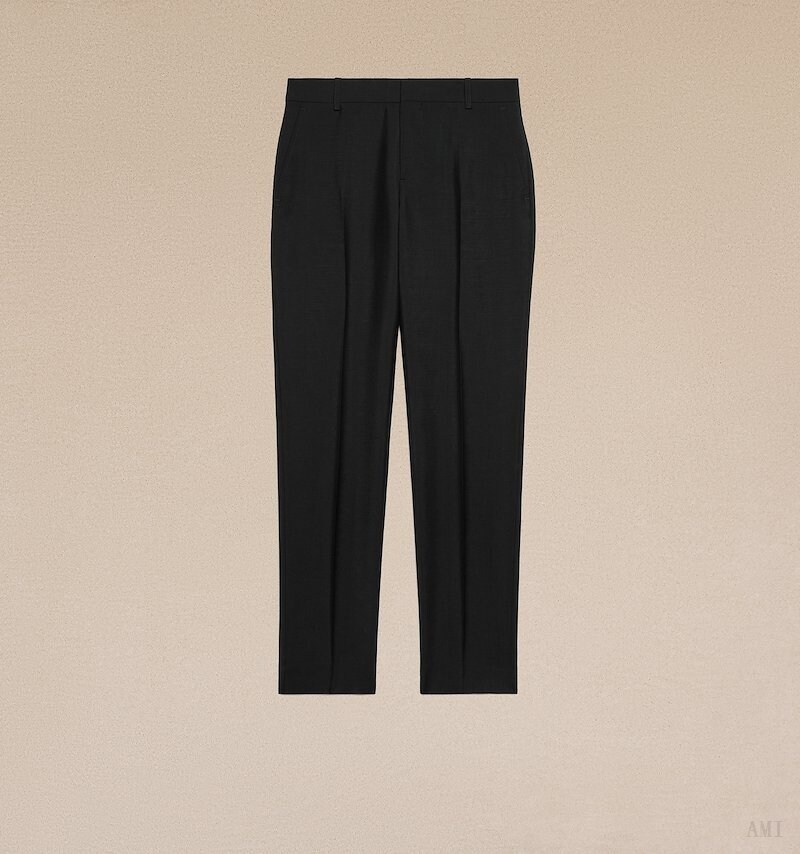 Ami Paris Cigarette Trousers Noir Femme | BOF-71544615