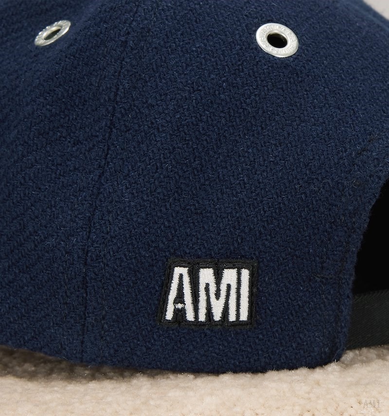 Ami Paris Ami Patch Cap Bleu Femme | YJX-06217240
