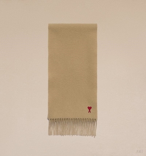Ami Paris Ami De Coeur Scarf Champagne Femme | BNA-41306395