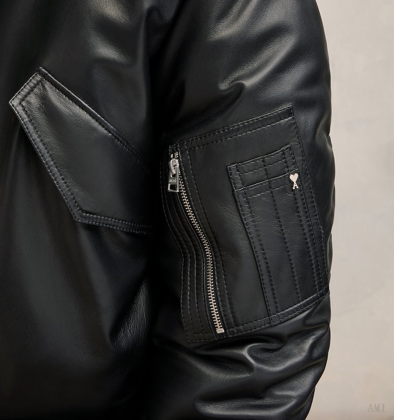 Ami Paris Boxy Fit Jacket Noir Homme | NNW-58756264